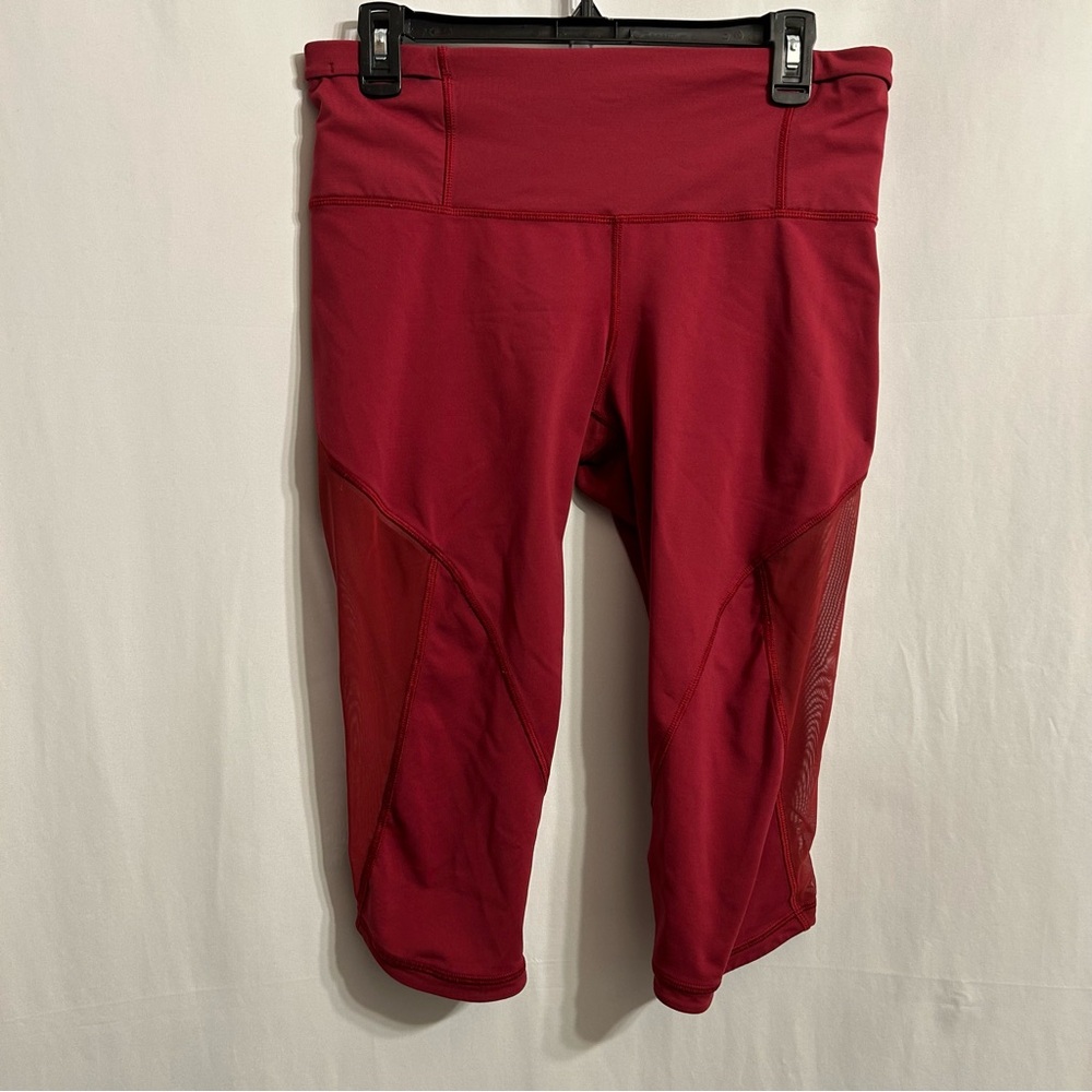 Lululemon Red Athletic Capri Leggings Size 10